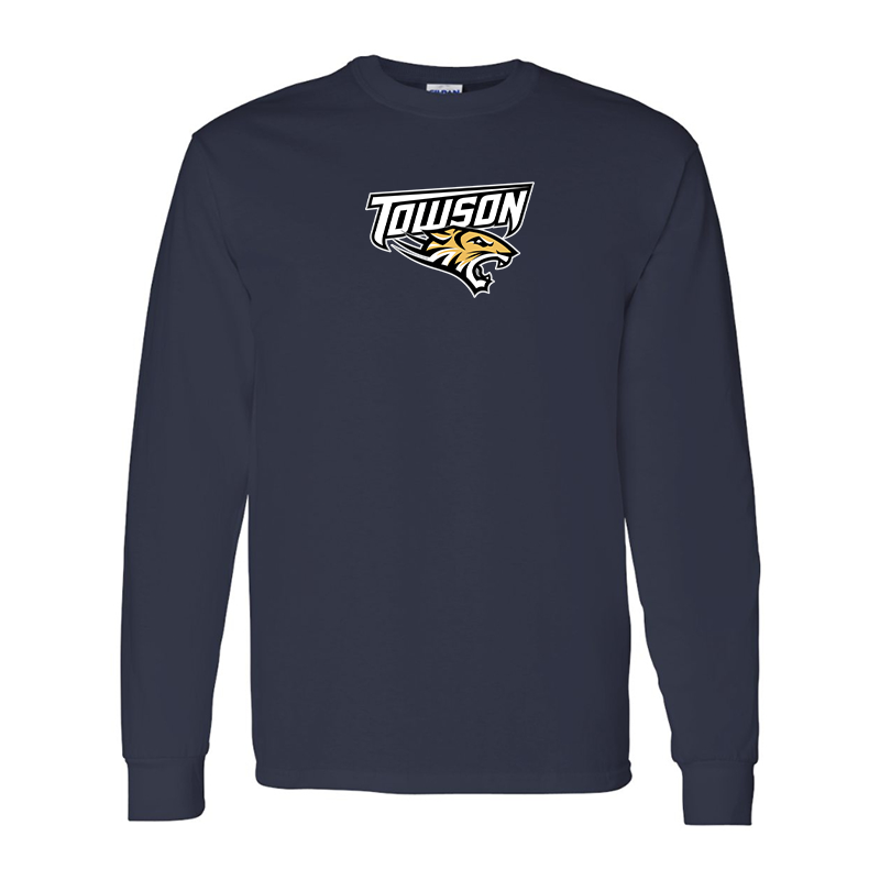 Men's Towson Tigers Gildan Heavy Cotton Long Sleeve T-Shirt