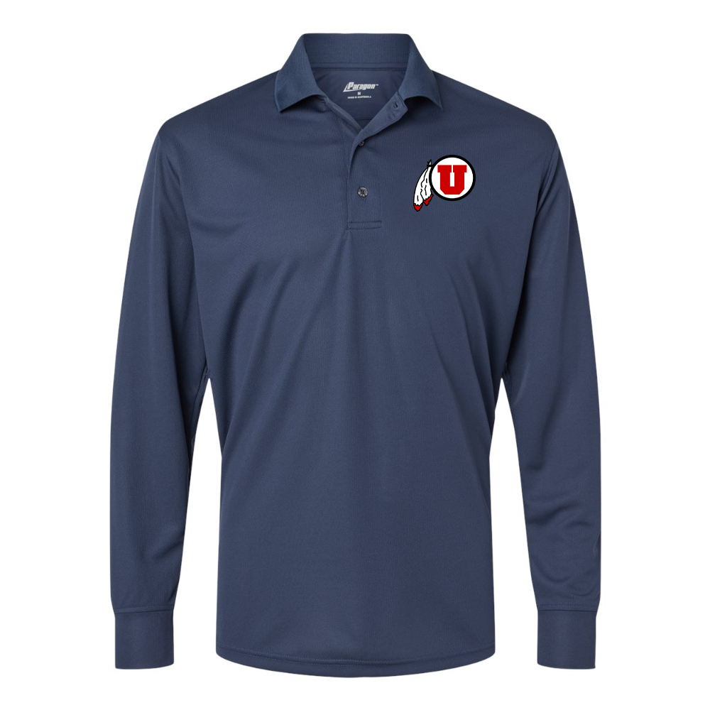 Men's  Utah Utes  Paragon Prescott Long Sleeve Polo