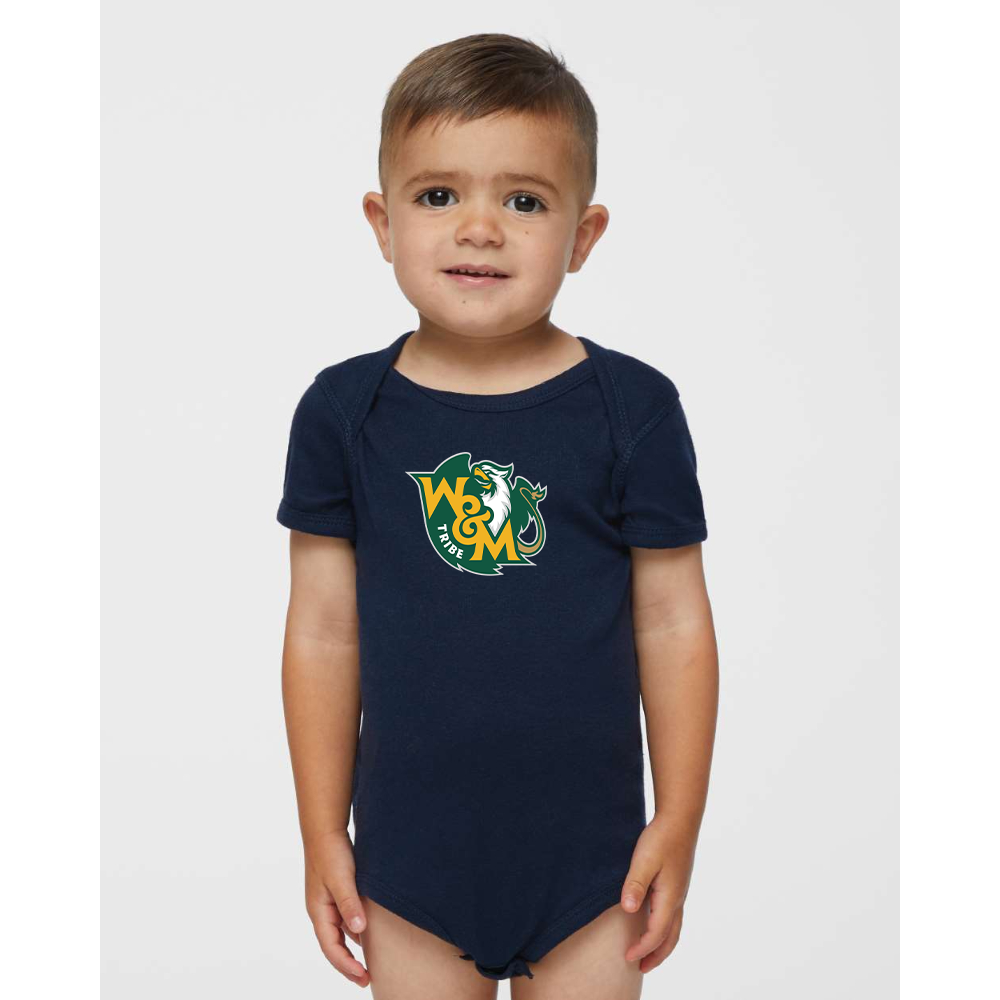 William and Mary Tribe  Rabbit Skins Infant Baby Rib Bodysuit