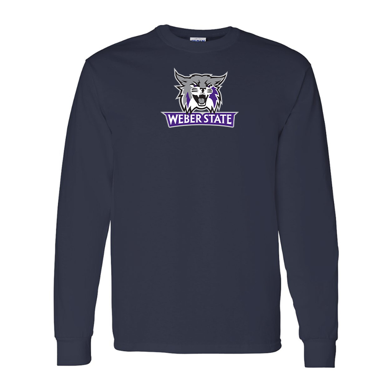 Men's Weber State Wildcats Gildan Heavy Cotton Long Sleeve T-Shirt