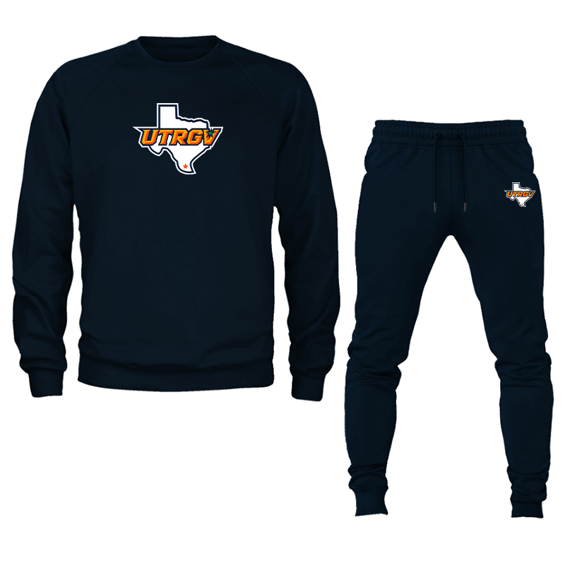 Men's UTRGV Vaqueros Crewneck Sweatshirt Joggers Suit
