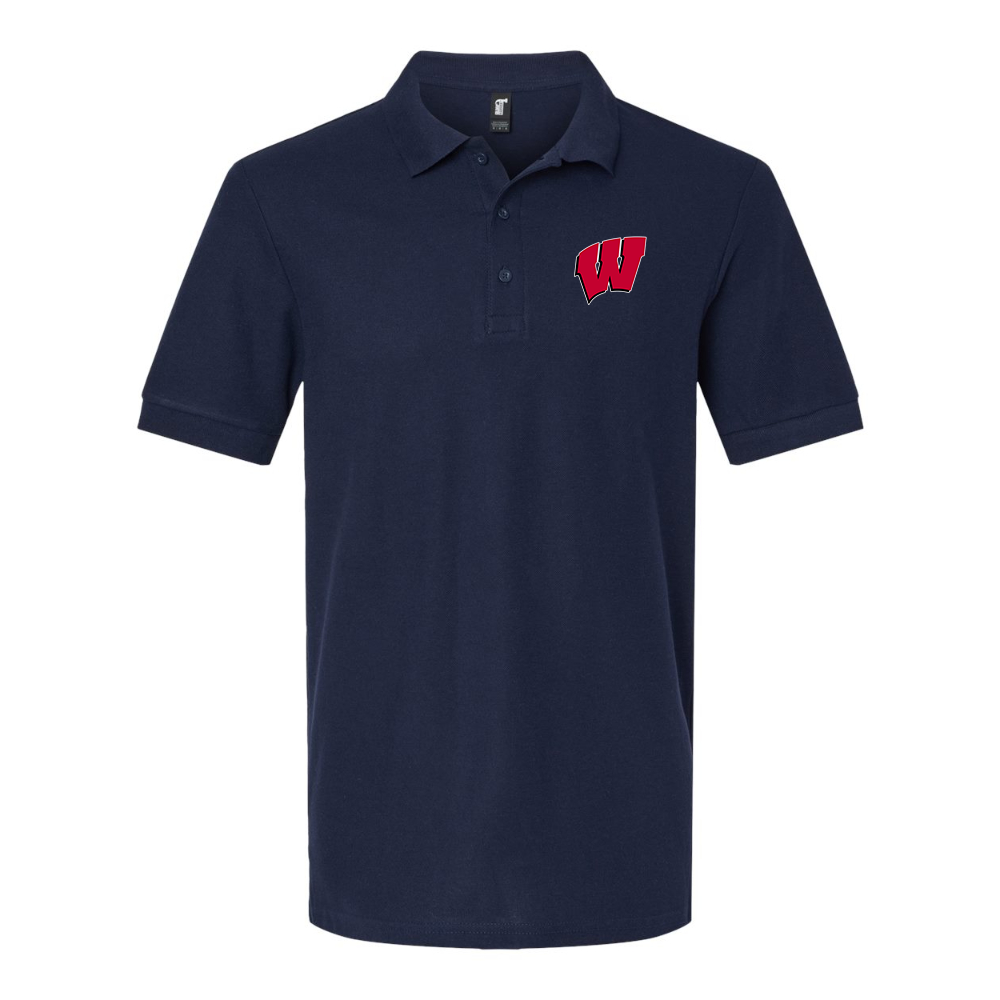 Men's Wisconsin Badgers Gildan Hammer Pique Polo