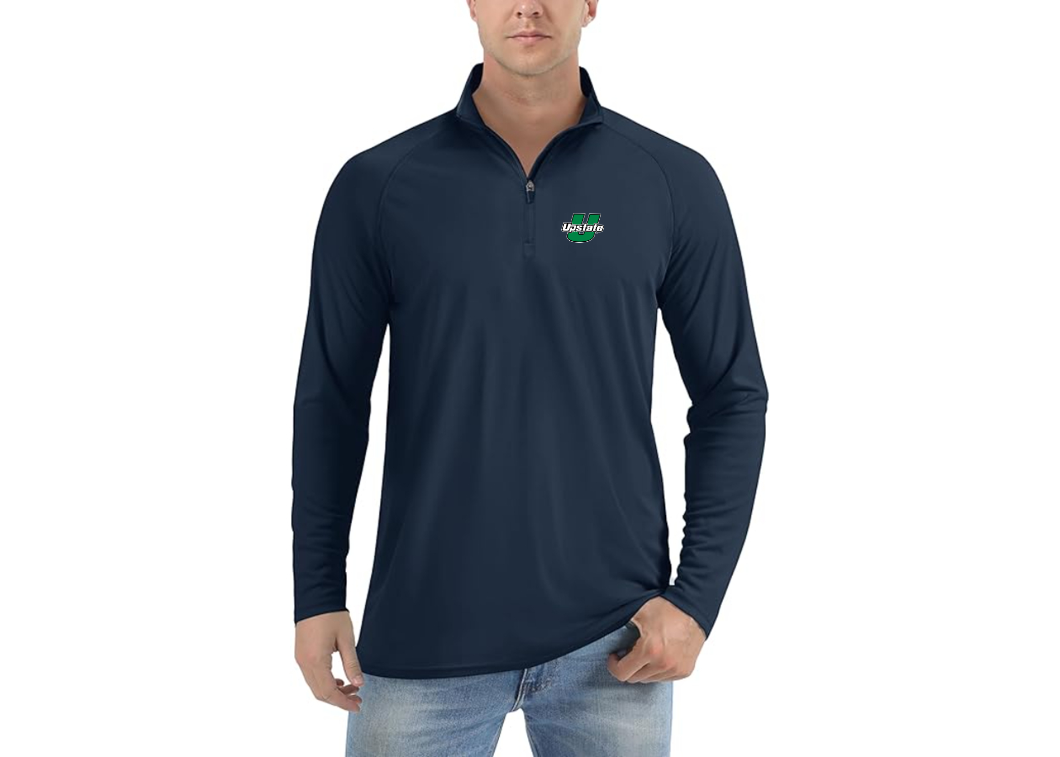 Men's USC Upstate Spartans Lightweight Quarter-Zip Athletic Shirt Long Sleeve Performance Wear