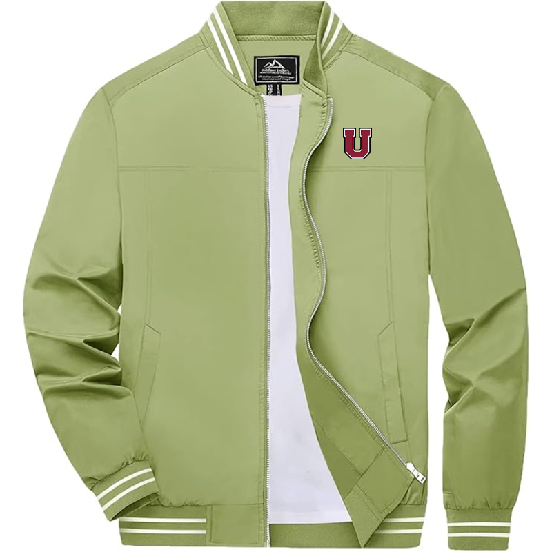 Men's Union Dutchmen Lightweight Zip-Up Bomber Jacket  Ribbed Collar and Cuffs Outerwear