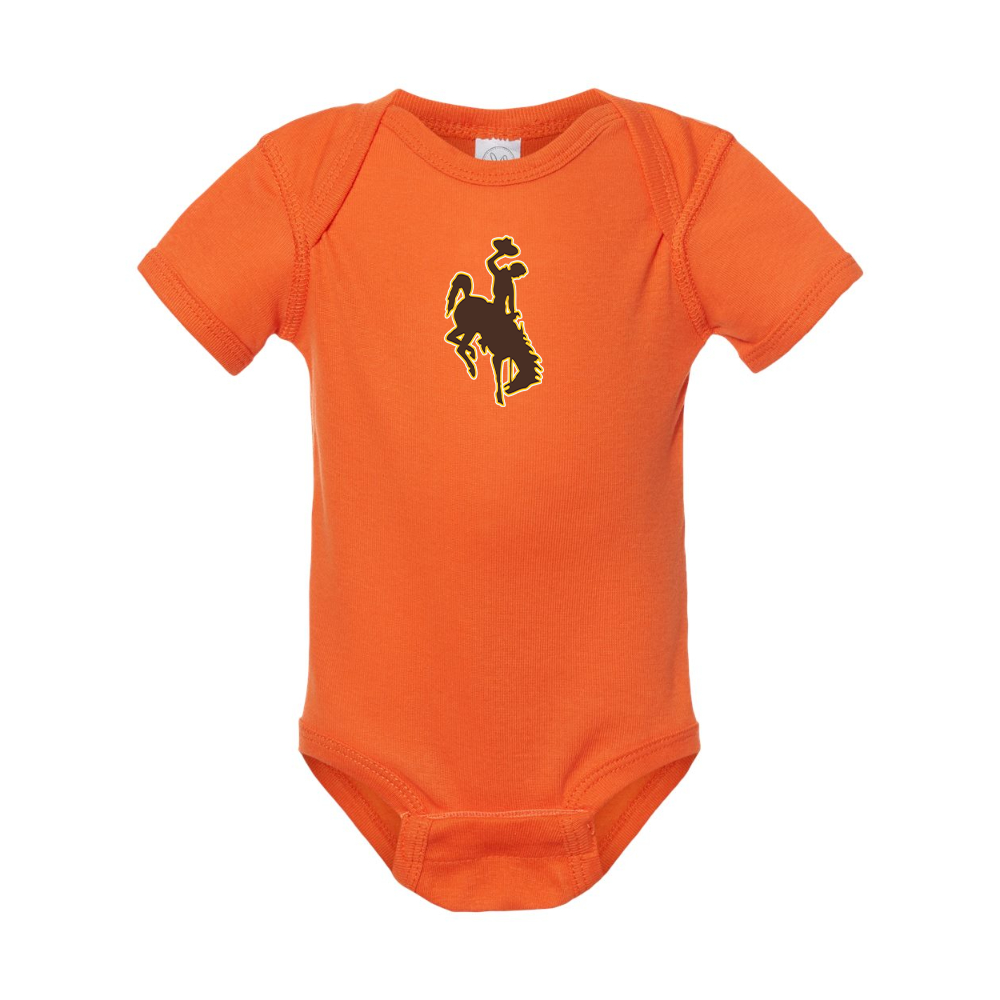 Wyoming Cowboys  Rabbit Skins Infant Baby Rib Bodysuit