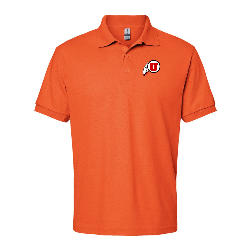 Men's  Utah Utes Gildan Dry Blend Jersey Polo