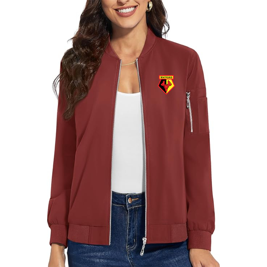Women's  Watford Soccer   Premium Bomber Jacket Outerwear