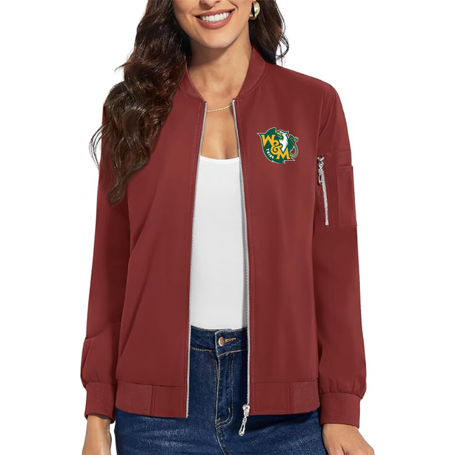 Women's William and Mary Tribe  Premium Bomber Jacket Outerwear