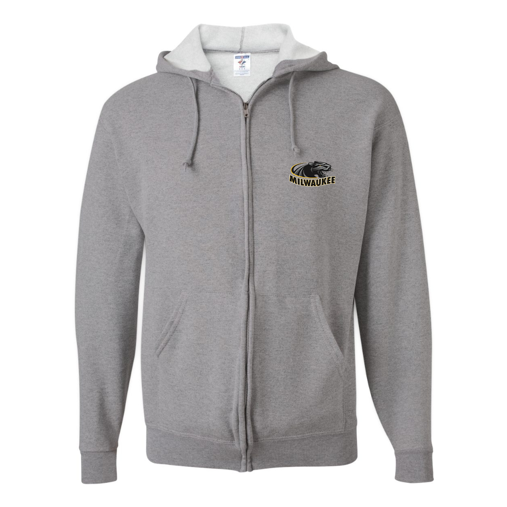 Men's Wisconsin Milwaukee Panthers JERZEES NuBlend Full-Zip Hooded Sweatshirt