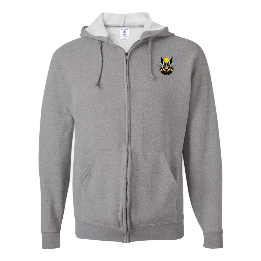Men's Wolverine 2025 Art  JERZEES NuBlend Full-Zip Hooded Sweatshirt