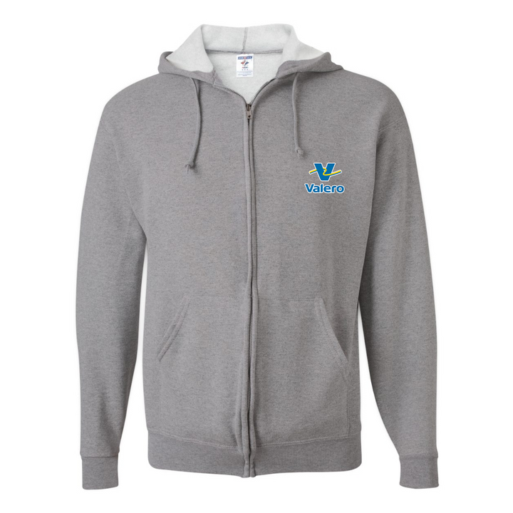 Men's Valero Gas Station JERZEES NuBlend Full-Zip Hooded Sweatshirt