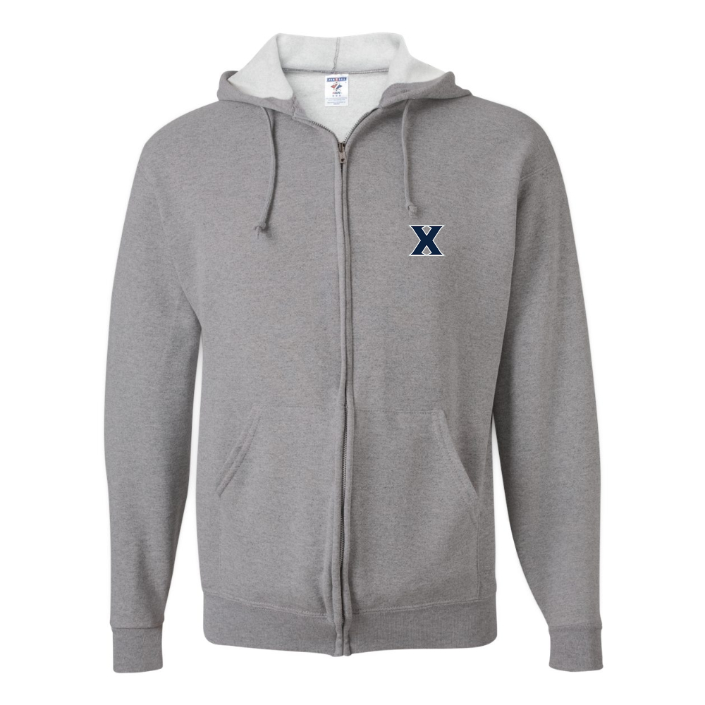 Men's Xavier Musketeers  JERZEES NuBlend Full-Zip Hooded Sweatshirt