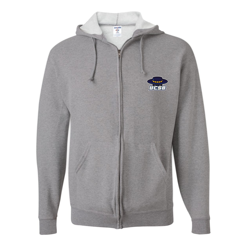 Men's UCSB Gauchos JERZEES NuBlend Full-Zip Hooded Sweatshirt