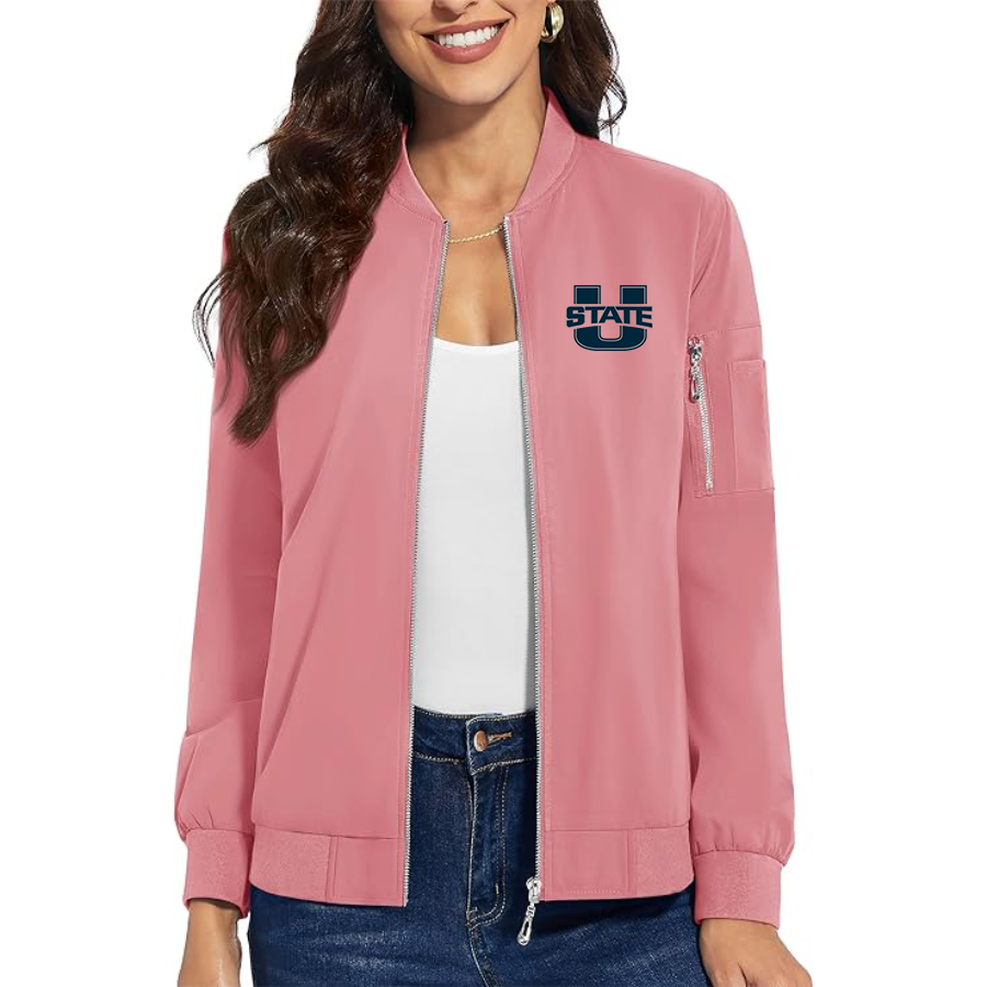 Women's  Utah State Aggies Premium Bomber Jacket Outerwear