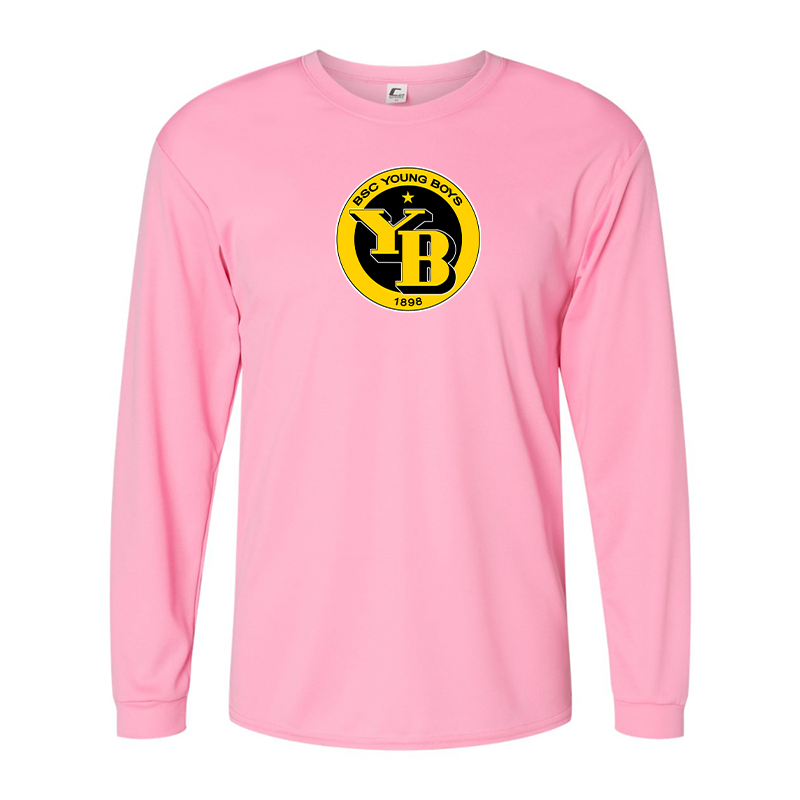 Men's  Young Boys Soccer Performance Long Sleeve T-Shirt