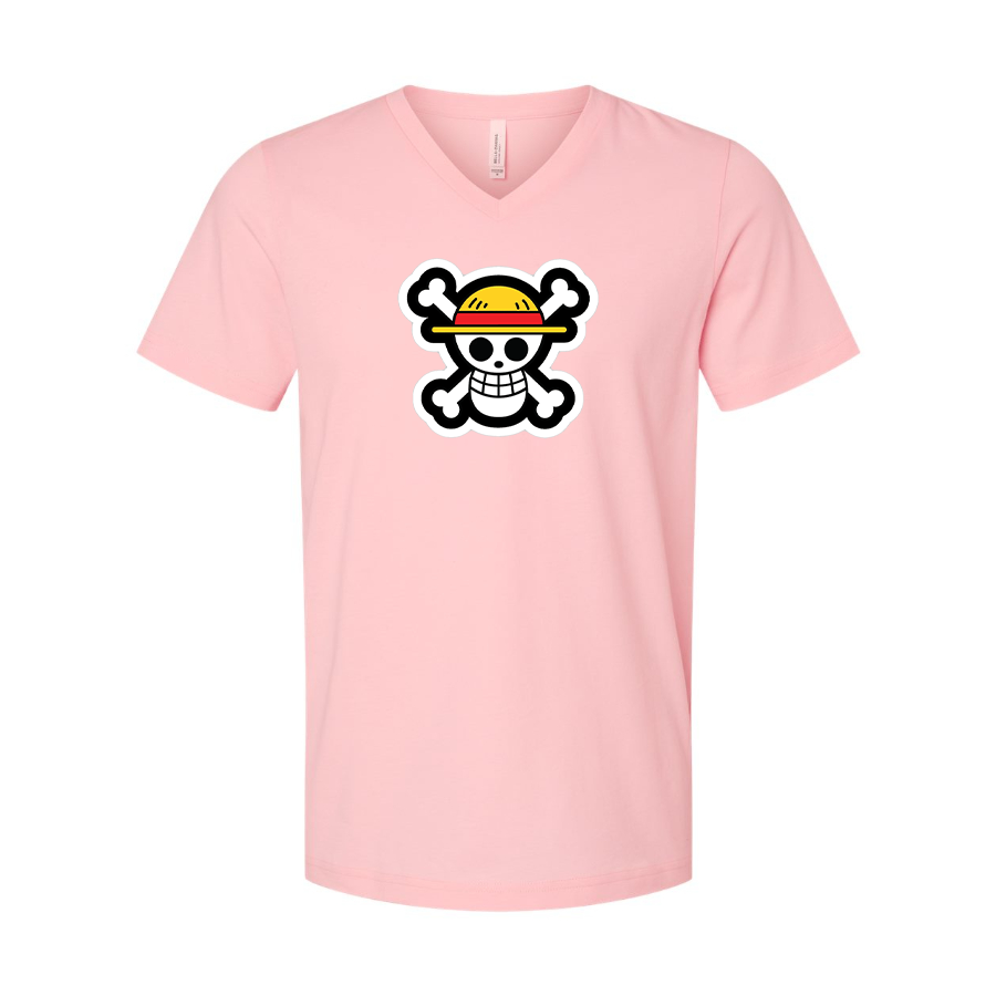Men's Strawhat BELLA + CANVAS - Jersey V-Neck T-Shirt