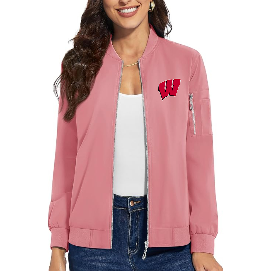 Women's Wisconsin Badgers Premium Bomber Jacket Outerwear