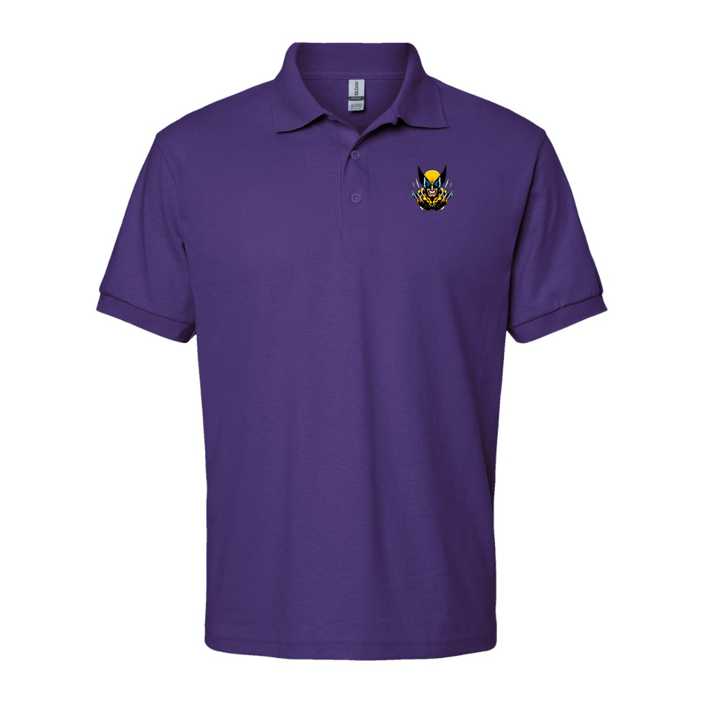 Men's Wolverine 2025 Art  Gildan Dry Blend Jersey Polo