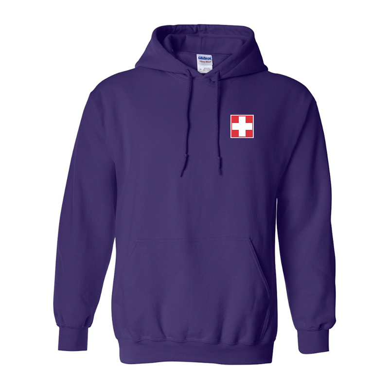 Men's  Switzerland National Football Soccer Team Gildan  Heavy Blend Hooded Sweatshirt