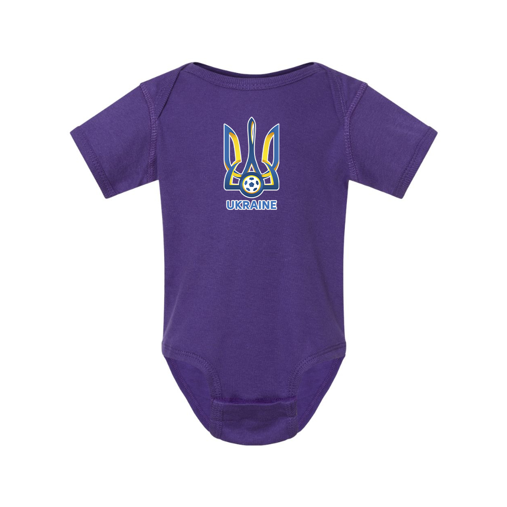 Ukraine National Football Soccer Team Rabbit Skins Infant Baby Rib Bodysuit