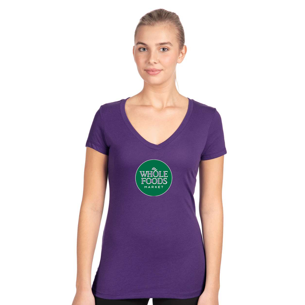 Women's Whole Foods Market  Next Level V-Neck T-Shirt