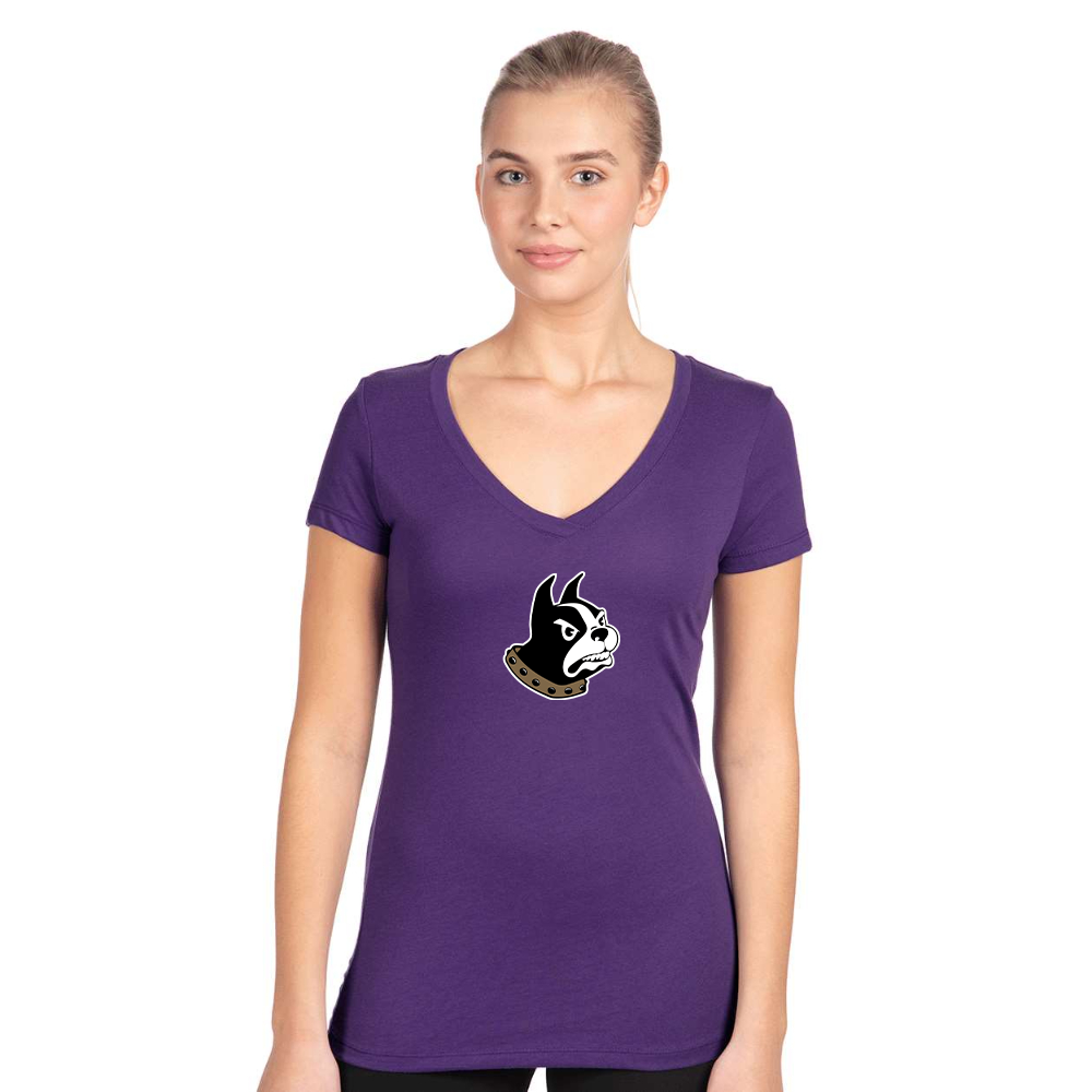 Women's Wofford Terriers  Next Level V-Neck T-Shirt
