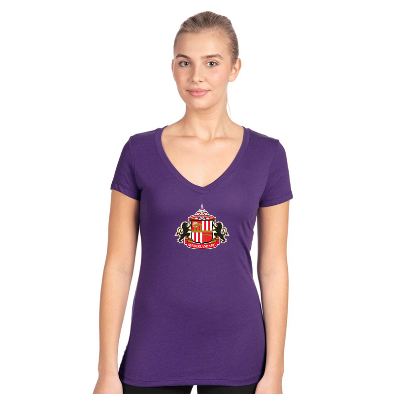 Women's Sunderland AFC Soccer  Next Level V-Neck T-Shirt