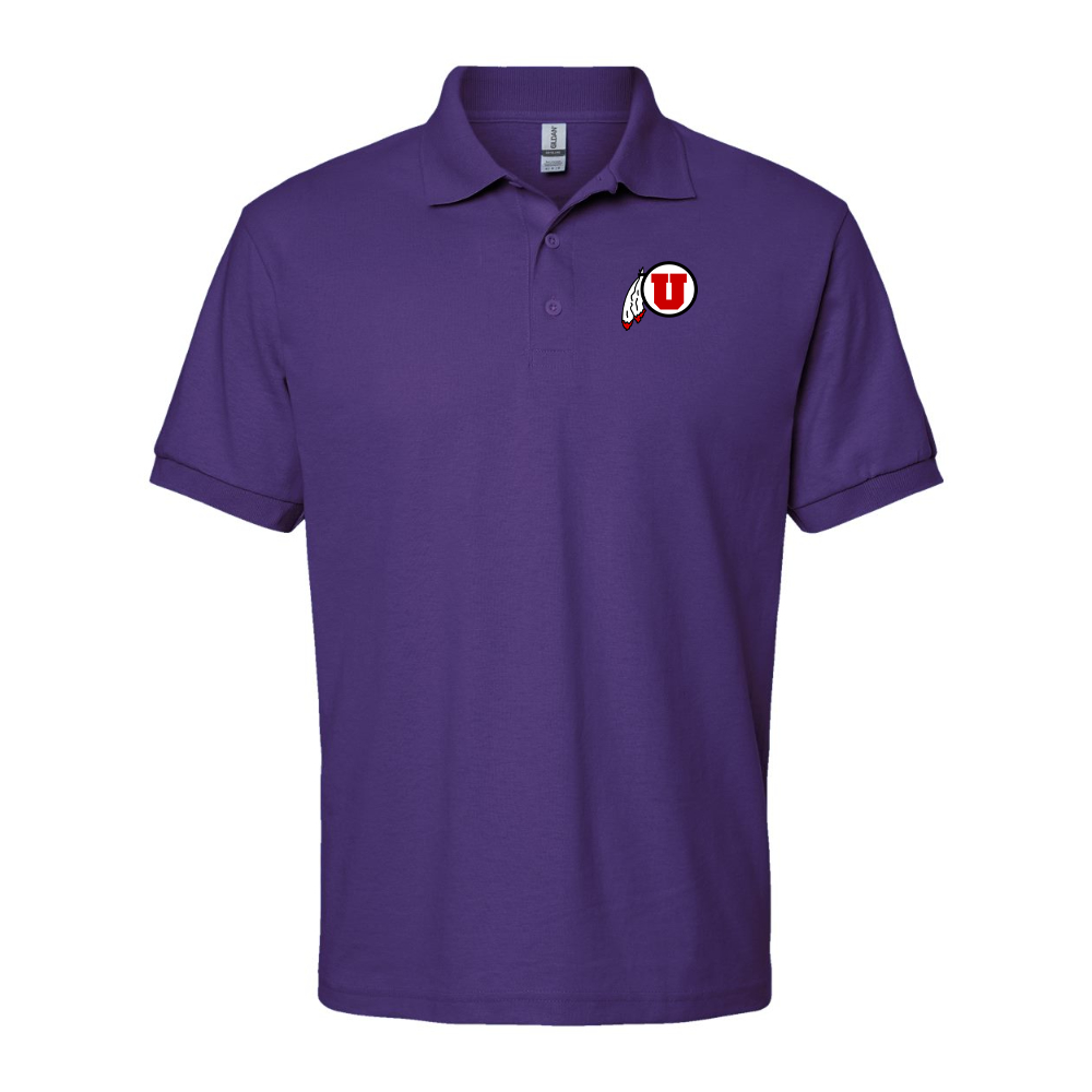 Men's  Utah Utes Gildan Dry Blend Jersey Polo