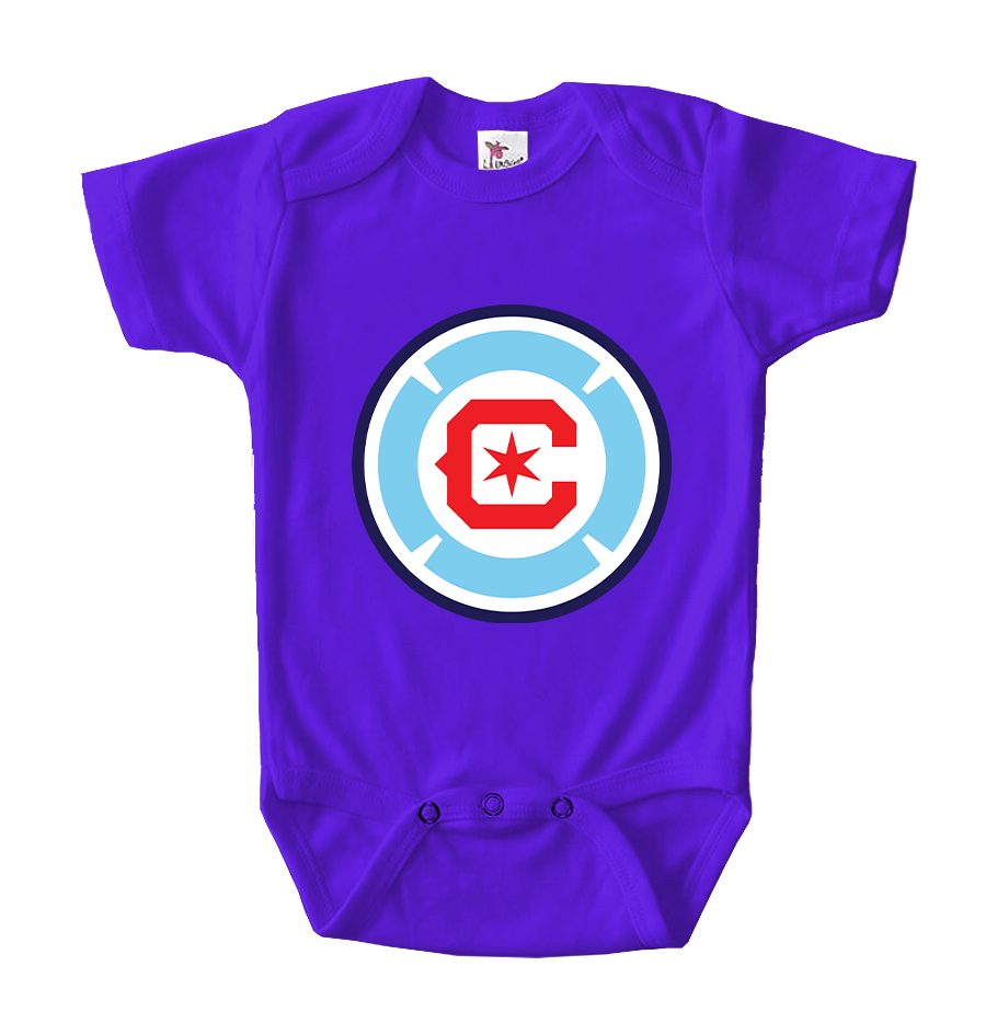 Chicago fire Soccer Baby Romper Onesie