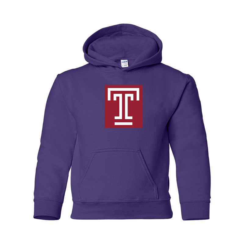 Youth Temple Owls Gildan Heavy Blend  Hooded Sweatshirt