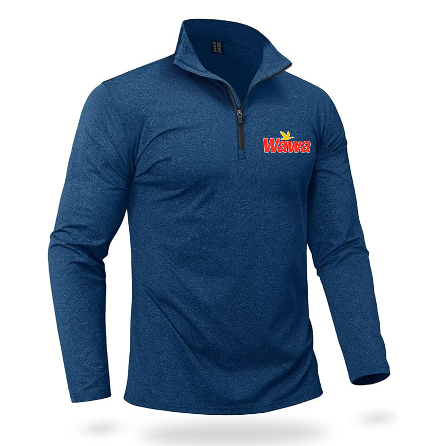 Men's Wawa Gas Station Boladeci Men_s Quarter Zip Pullover Premium Fleece Lined Heather Long Sleeve Golf Shirts Midweight 1_4 Half Zip Sweatshirts