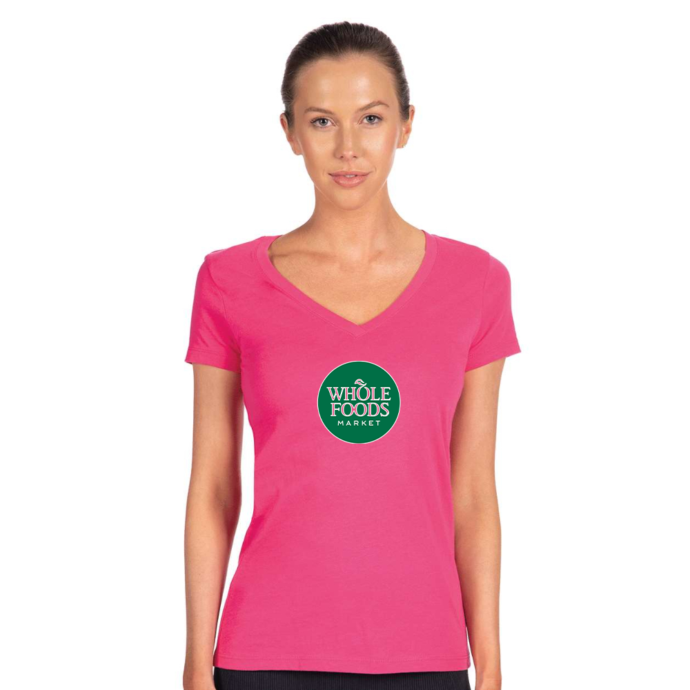 Women's Whole Foods Market  Next Level V-Neck T-Shirt