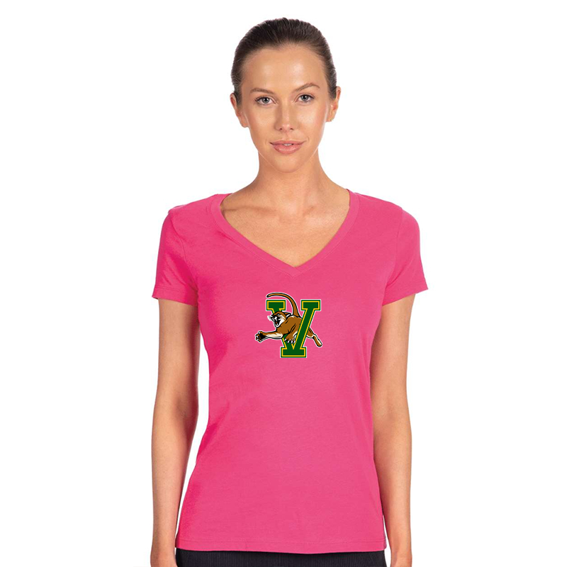 Women's  Vermont Catamounts  Next Level V-Neck T-Shirt