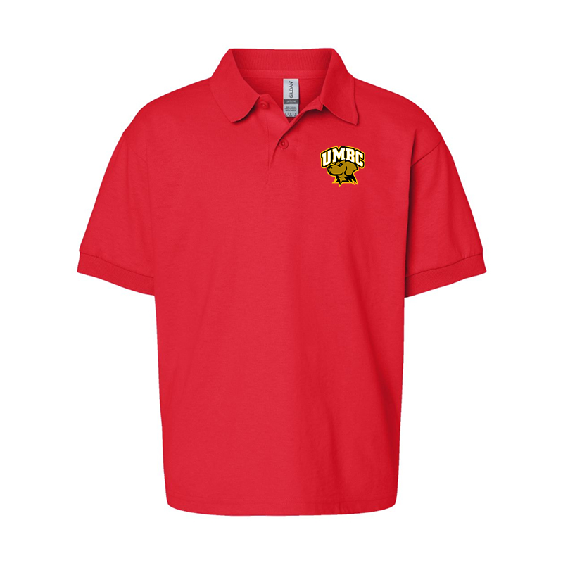 Youth UMBC Retrievers Gildan Dry Blend Jersey Polo