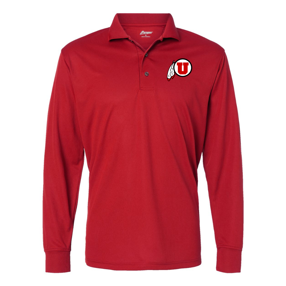 Men's  Utah Utes  Paragon Prescott Long Sleeve Polo