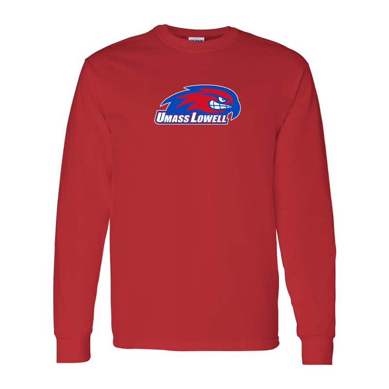 Men's UMass Lowell River Hawks  Gildan Heavy Cotton Long Sleeve T-Shirt