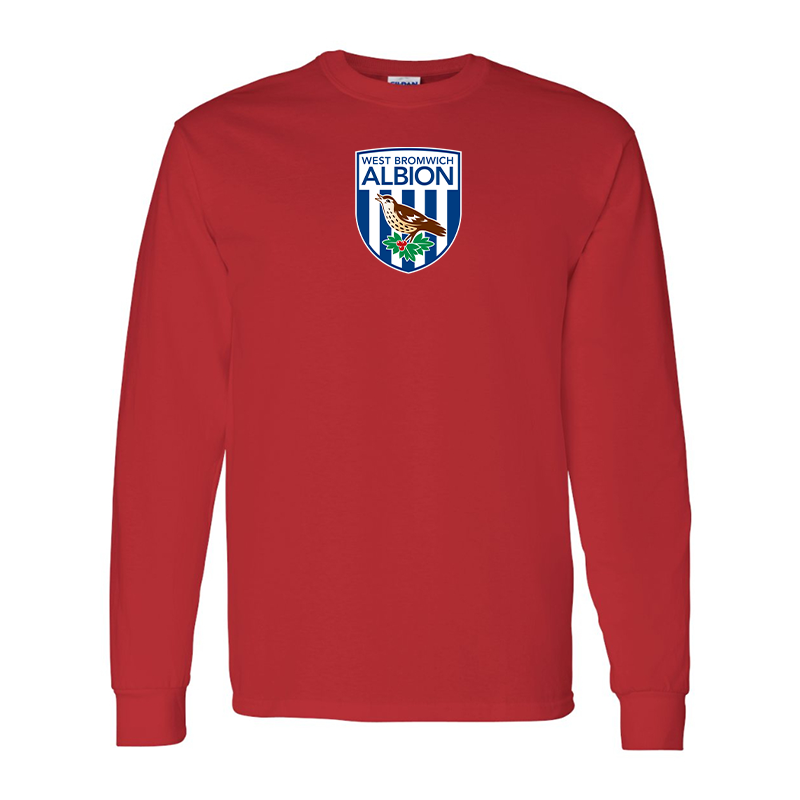 Men's West Bromwich Albion Soccer Gildan Heavy Cotton Long Sleeve T-Shirt