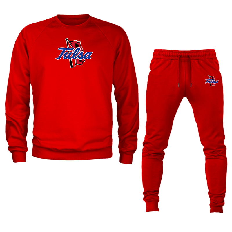 Men's Tulsa Golden Hurricane Crewneck Sweatshirt Joggers Suit