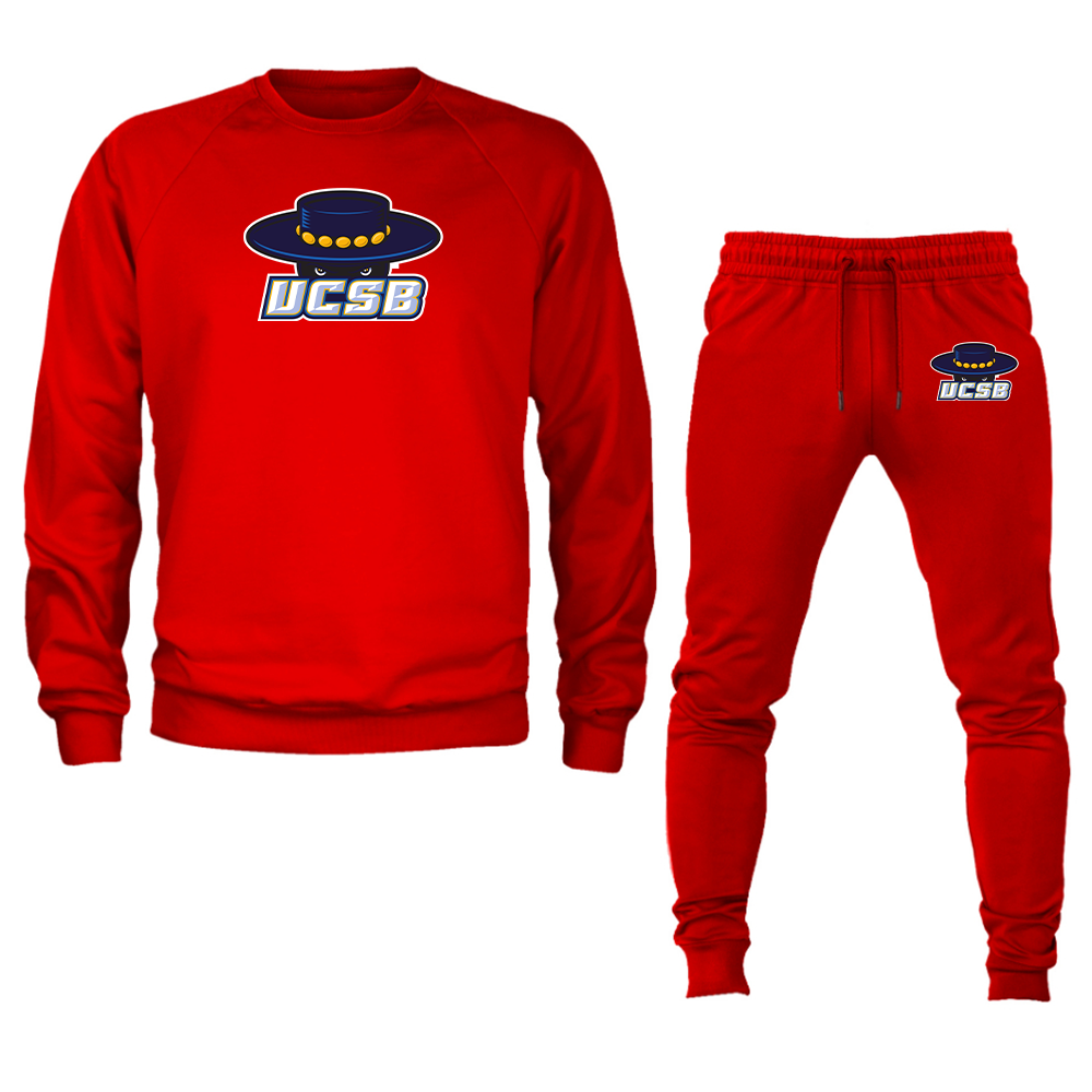 Men's UCSB Gauchos Crewneck Sweatshirt Joggers Suit