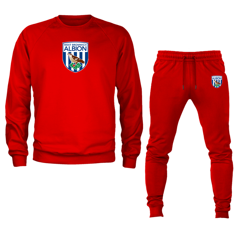 Men's West Bromwich Albion Soccer Crewneck Sweatshirt Joggers Suit