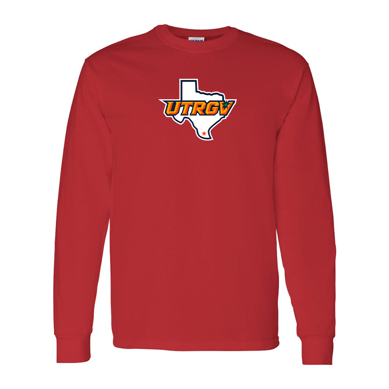 Men's UTRGV Vaqueros Gildan Heavy Cotton Long Sleeve T-Shirt