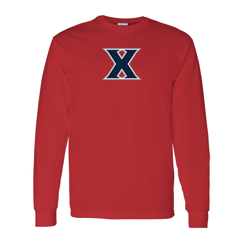 Men's Xavier Musketeers Gildan Heavy Cotton Long Sleeve T-Shirt