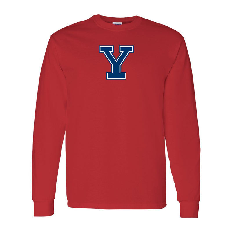 Men's Yale Bulldogs Gildan Heavy Cotton Long Sleeve T-Shirt