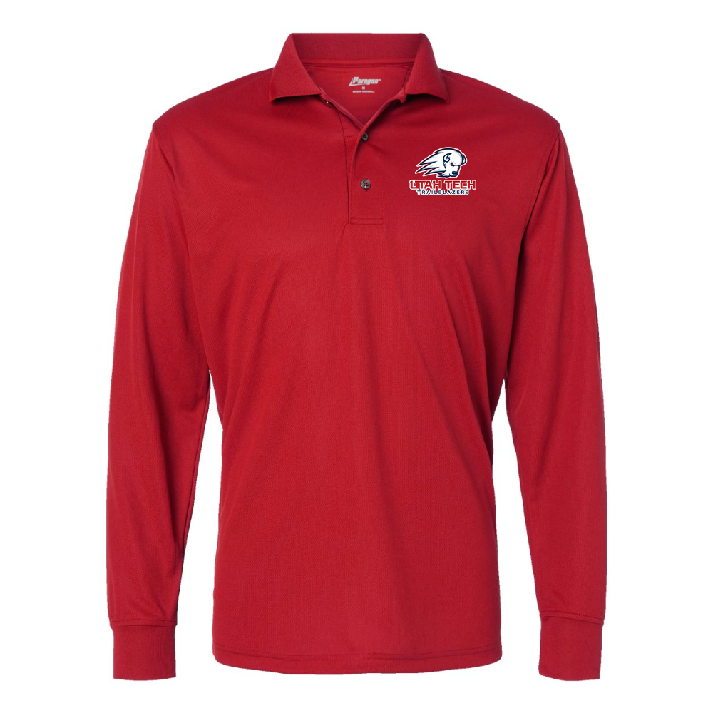 Men's  Utah Tech Trailblazers Paragon Prescott Long Sleeve Polo