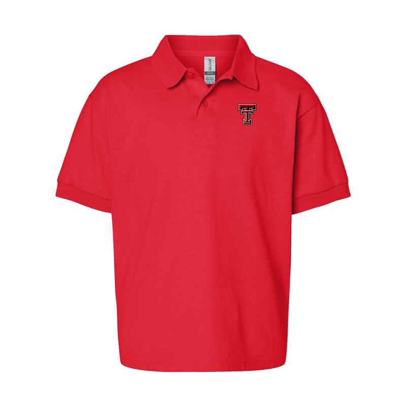Youth Texas Tech Red Raiders  Gildan Dry Blend Jersey Polo