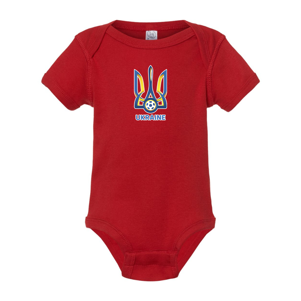 Ukraine National Football Soccer Team Rabbit Skins Infant Baby Rib Bodysuit
