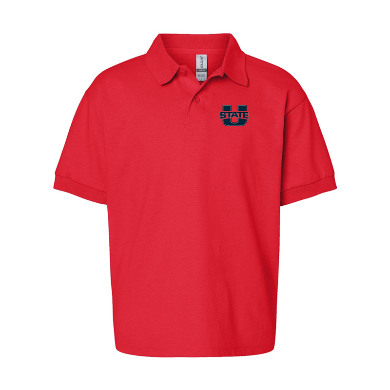 Youth Utah State Aggies Gildan Dry Blend Jersey Polo