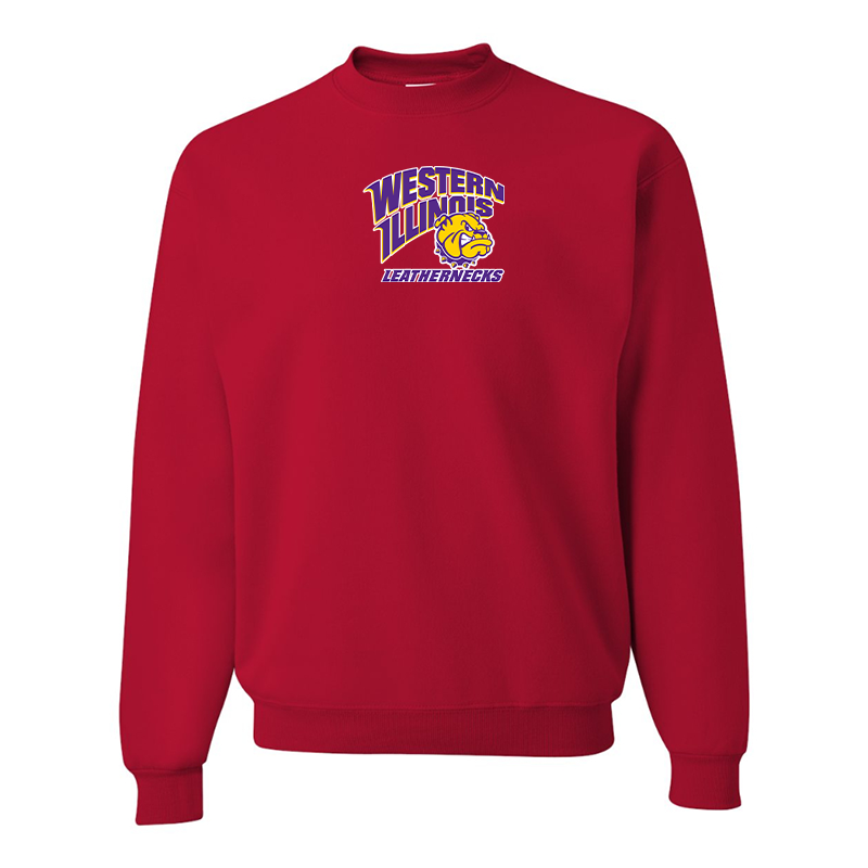 Men's Western Illinois Leathernecks  JERZEES NuBlend Crewneck Sweatshirt