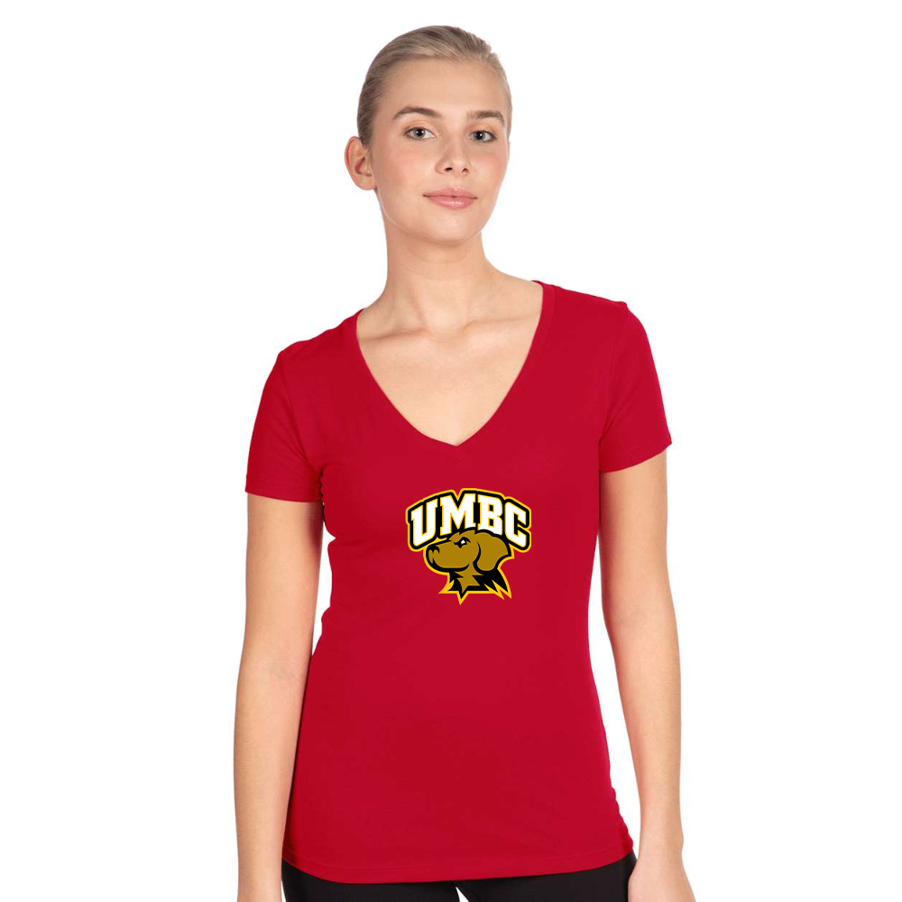 Women's UMBC Retrievers   Next Level V-Neck T-Shirt