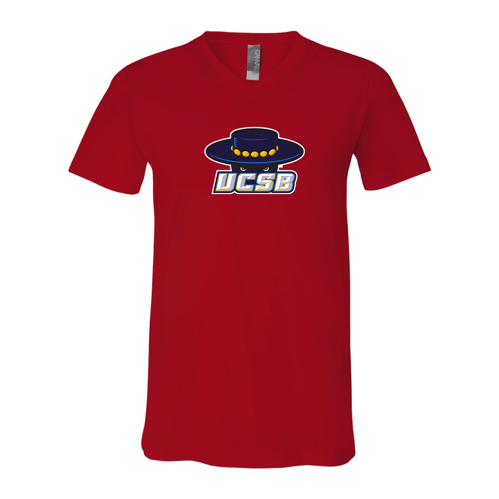 UCSB Gauchos BELLA  CANVAS - Jersey V-Neck T-Shirt